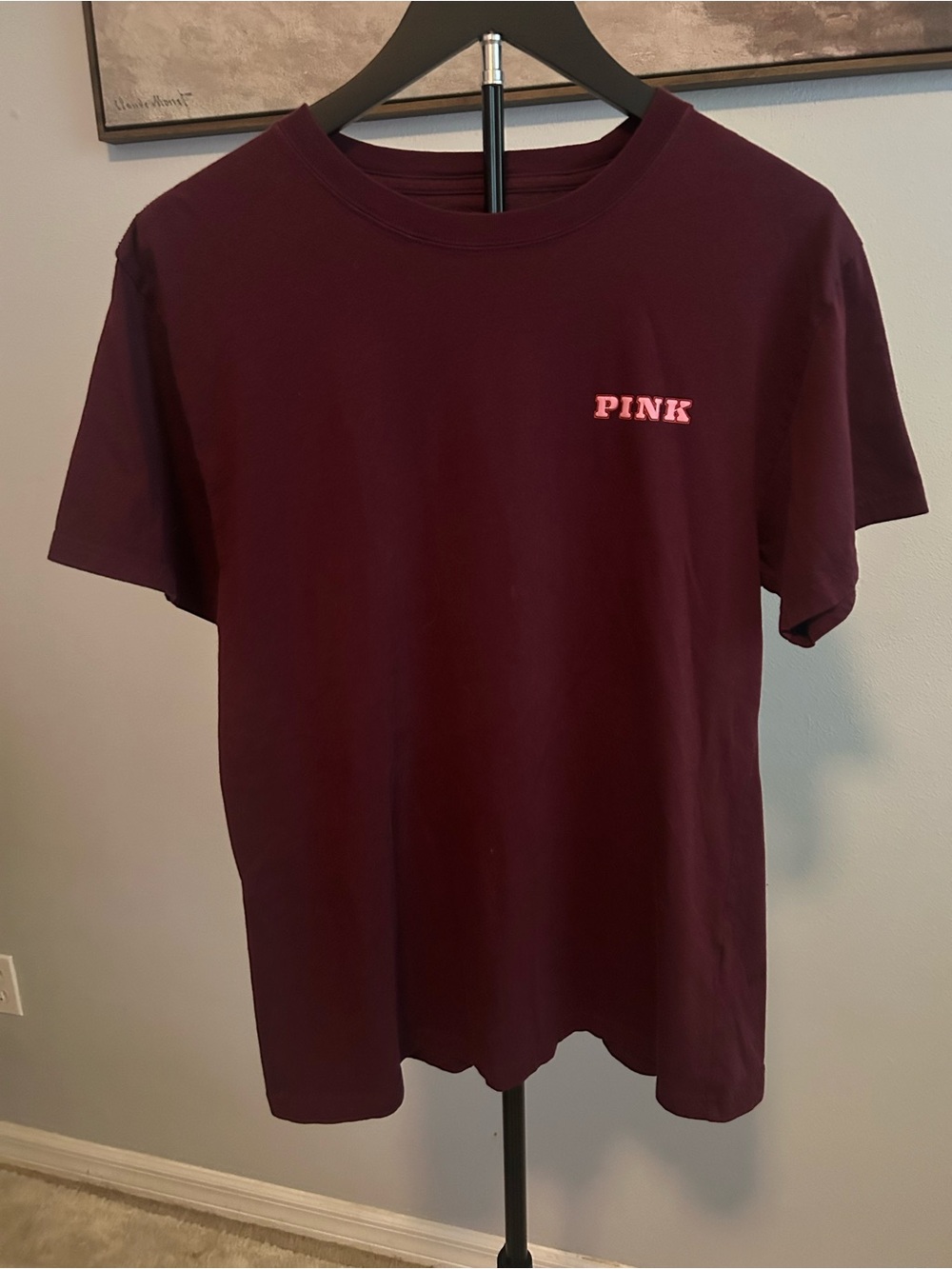 PINK Victoria's Secret campus T‑Shirt in Deep Burgundy